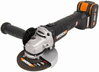 УШМ аккумуляторная бесщеточная Worx WX812.2, 20 В Li-ion 4 Ач 125 мм