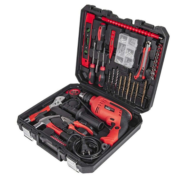 Дрель электрическая (Z1J-DH11-13B) в комплекте с инструментом 103пр.